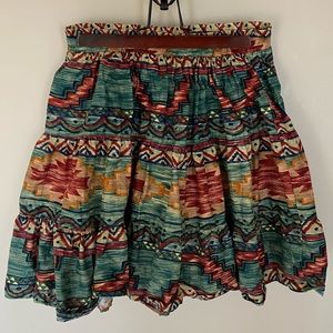 Vintage Roper Red and Green Western | Boho Skirt